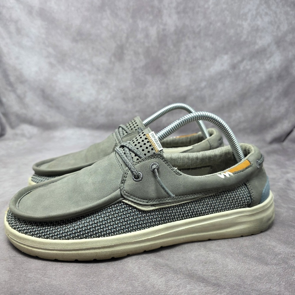 Hey Dude Size Welsh Grip Mix Gray  Lace-Up Lightweight Loafers Mens Shoes Size 8